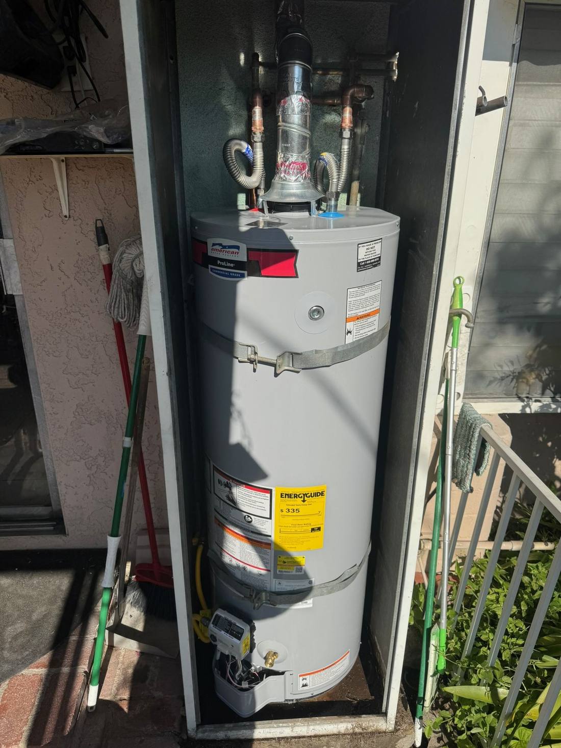 Tank water heater installation