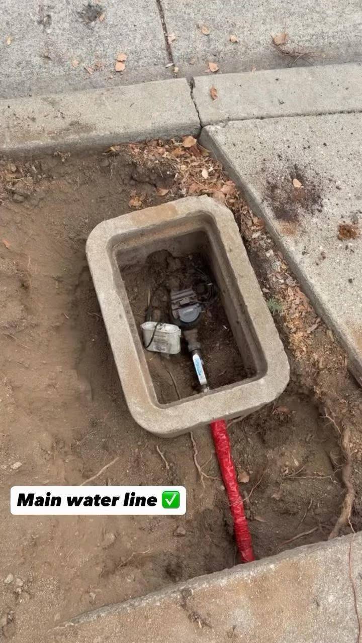 Water meter and main line service